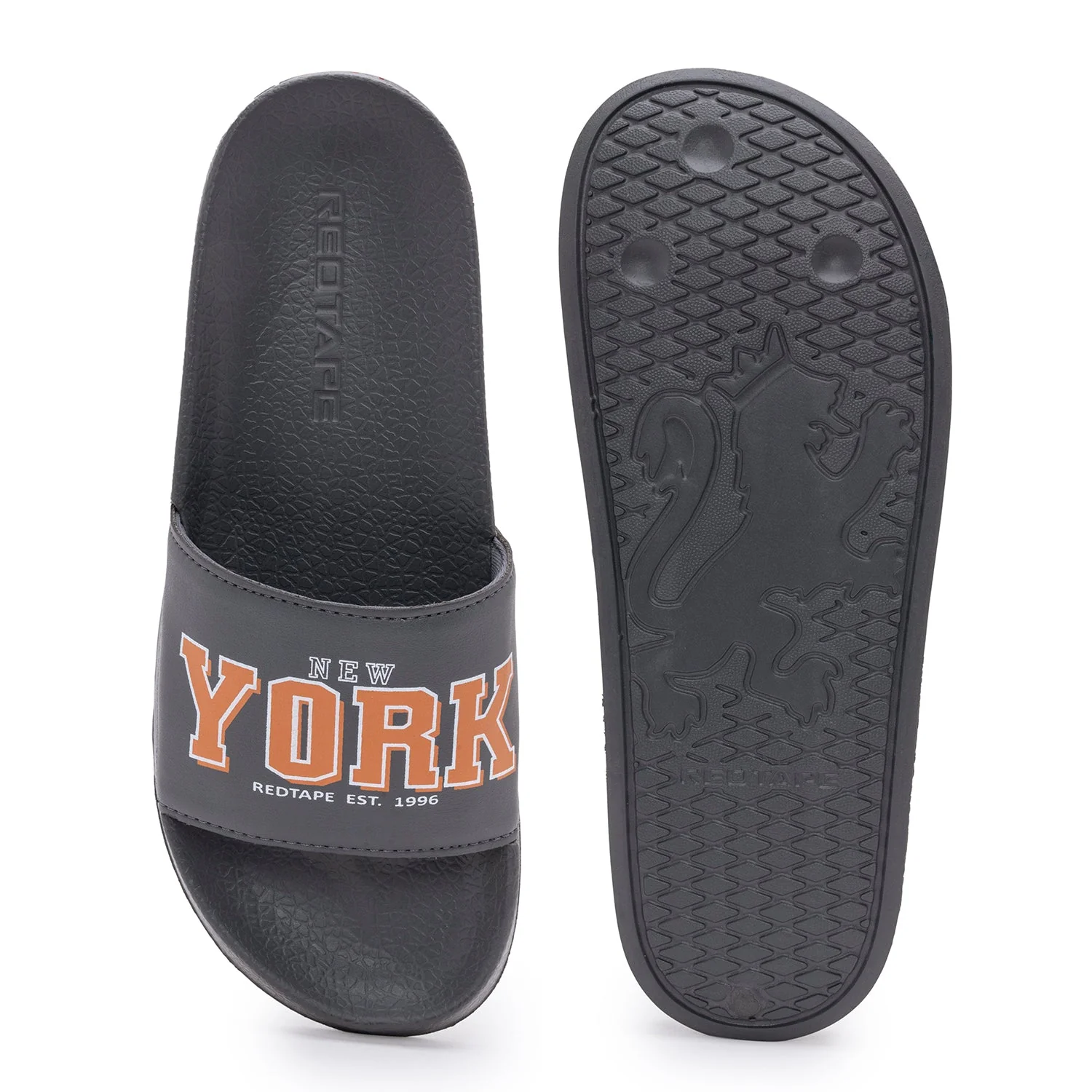 Mens Sliders in Dark Grey | Casual Pool Sliders - Image 5