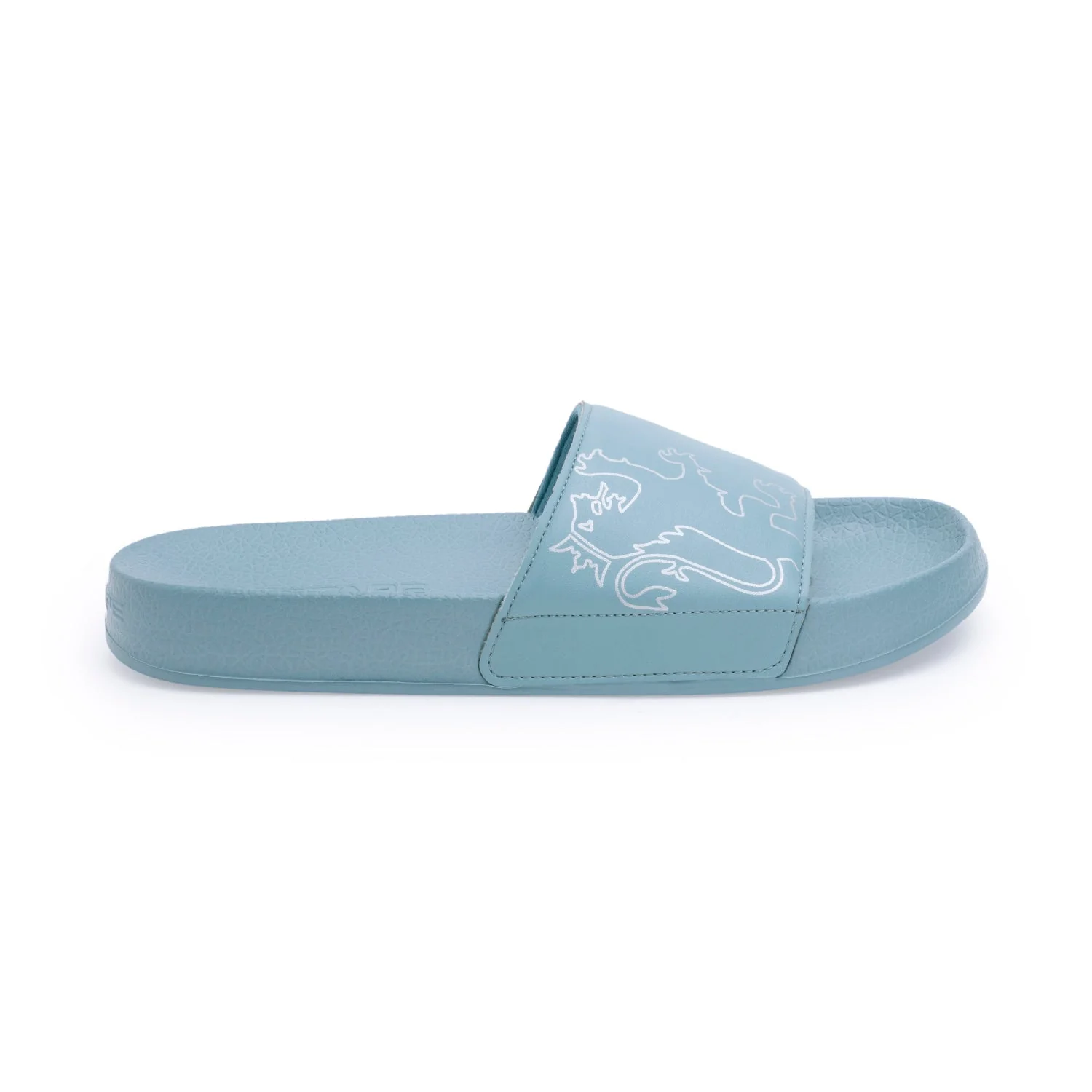 Mens Sliders in Jade Blue  | Casual Pool Sliders - Image 2