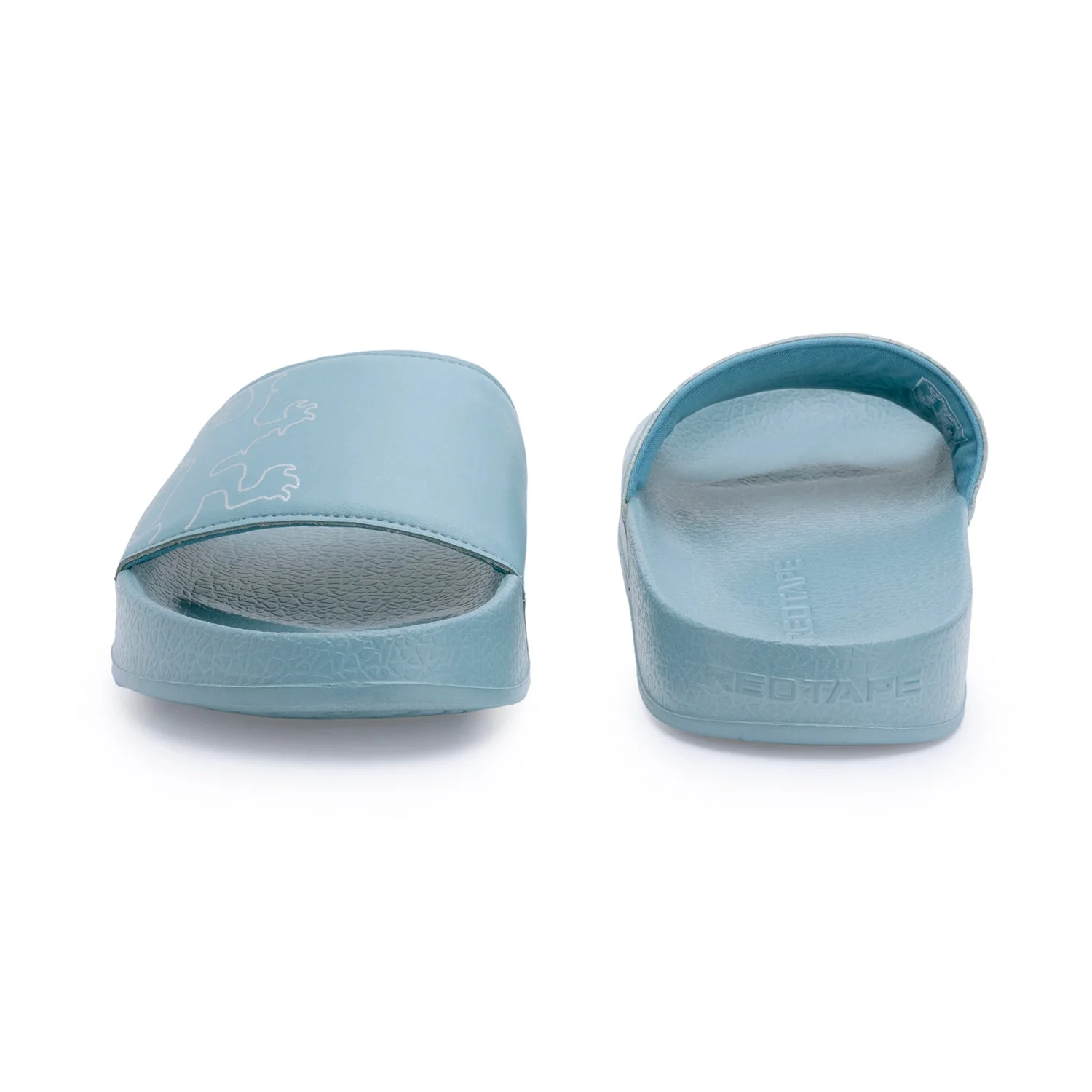 Mens Sliders in Jade Blue  | Casual Pool Sliders - Image 4