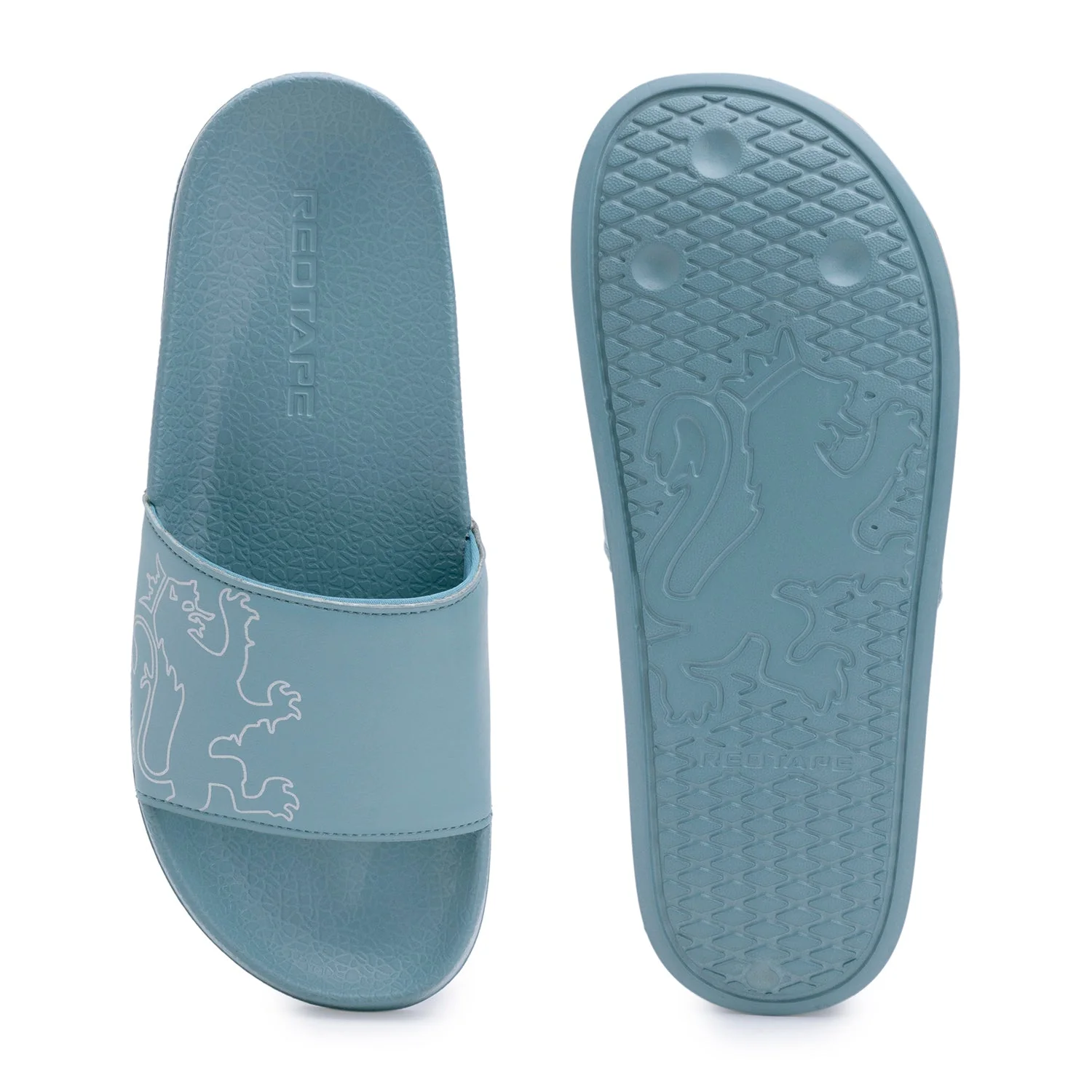 Mens Sliders in Jade Blue  | Casual Pool Sliders - Image 5