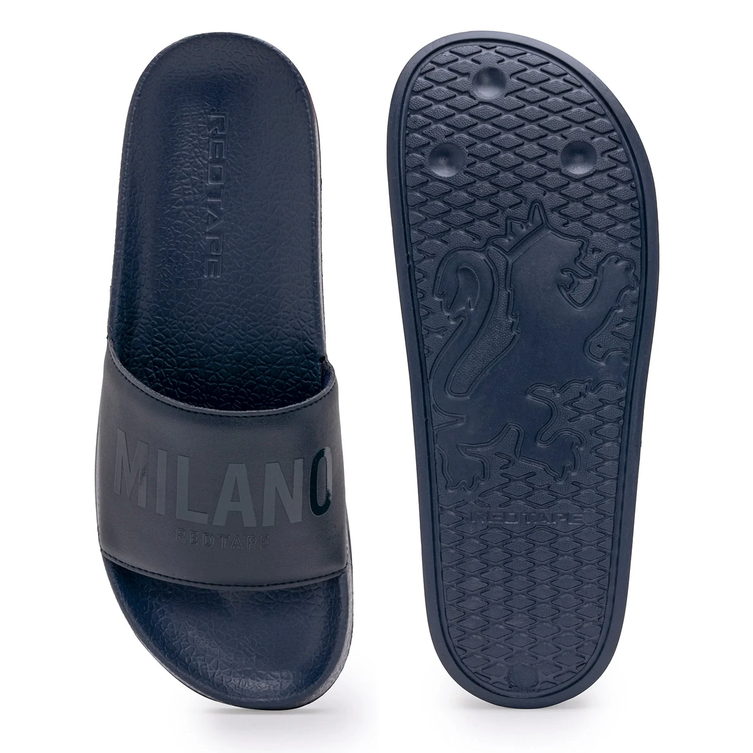 Mens Sliders in Navy | Casual Pool Sliders - Image 5