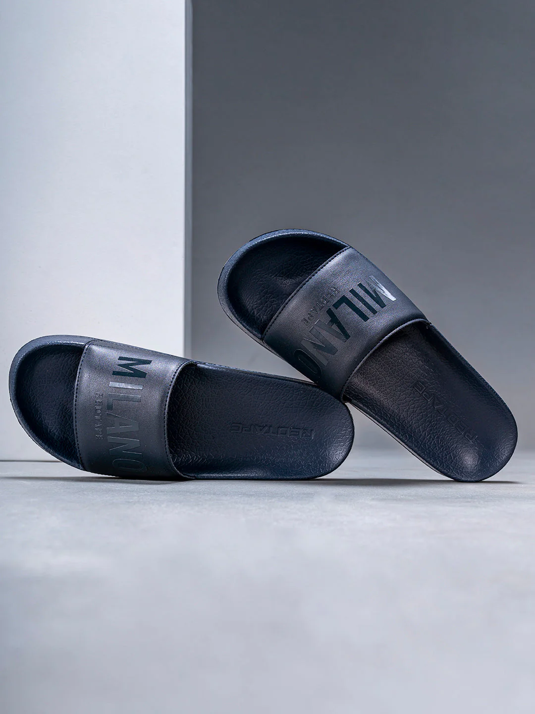 Mens Sliders in Navy | Casual Pool Sliders - Image 6