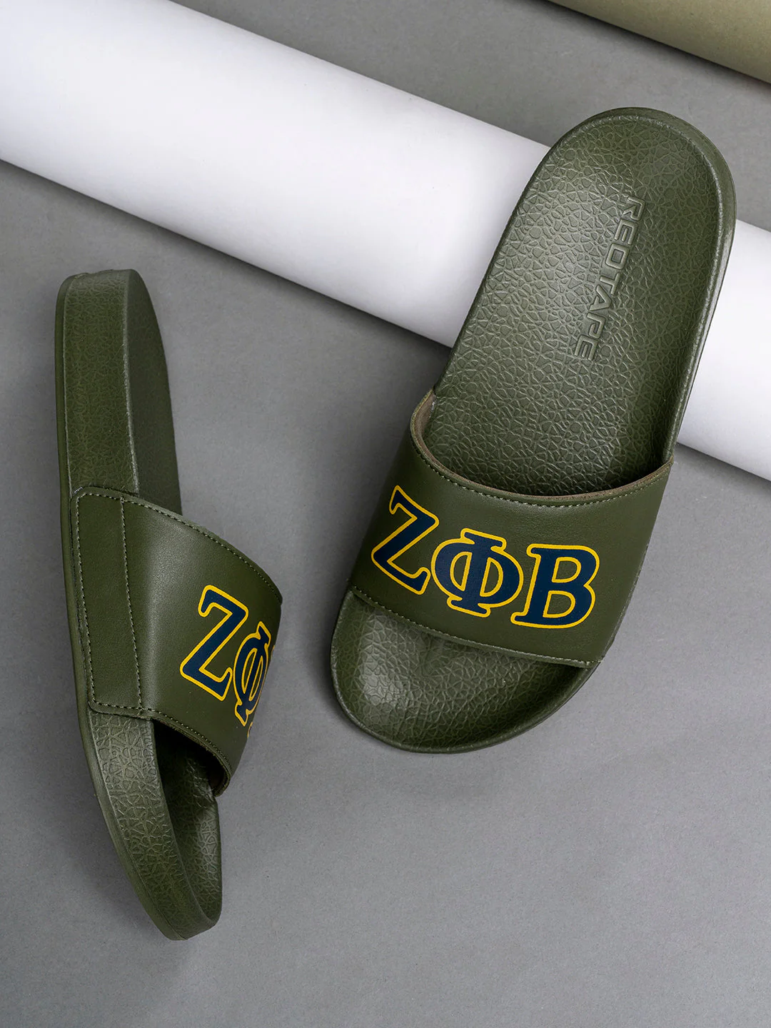 Mens Sliders in Olive | Casual Pool Sliders - Image 6