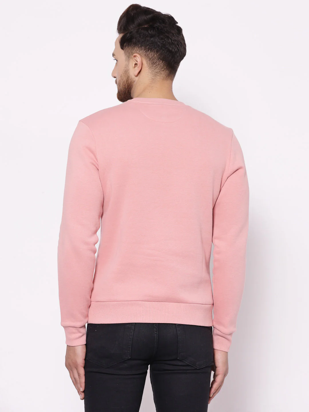 Men's Solid Coral Haze Sweatshirt - Image 3