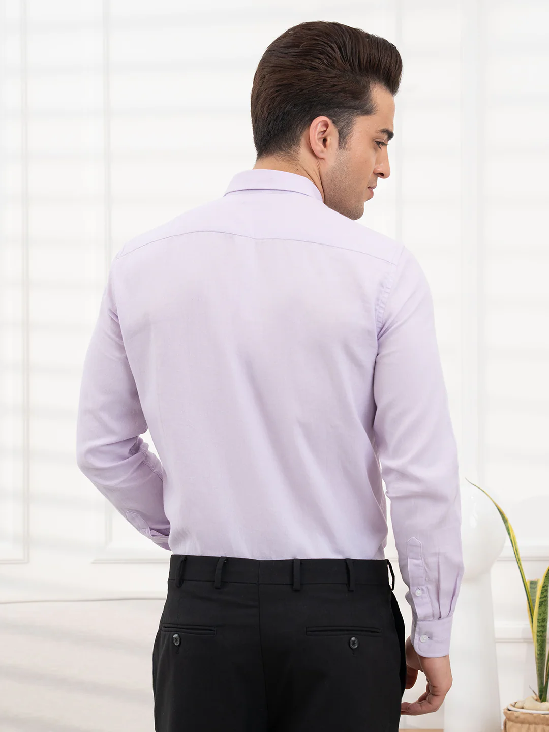 Menâ€™s Solid Cotton Shirt for Everyday Casual Comfort - Image 4