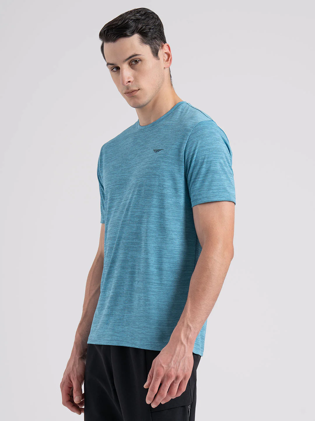 Men's Solid Round Neck Activewear T-Shirt - Image 4