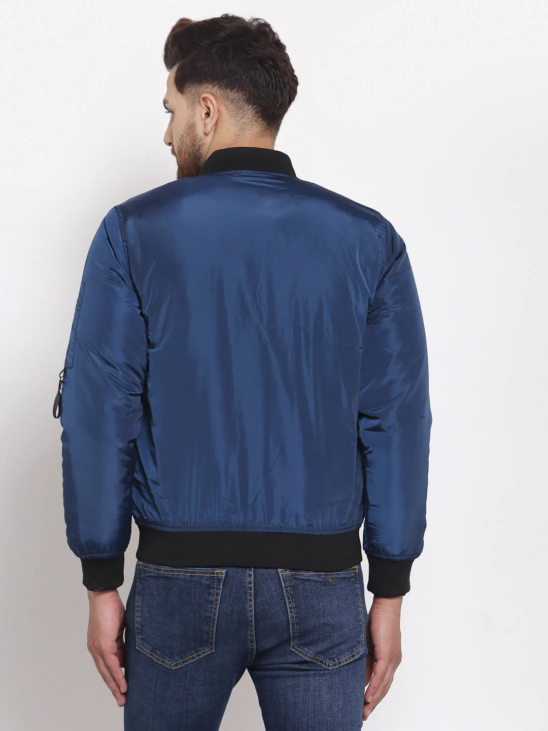 Men's Solid Teal Jacket - Image 3