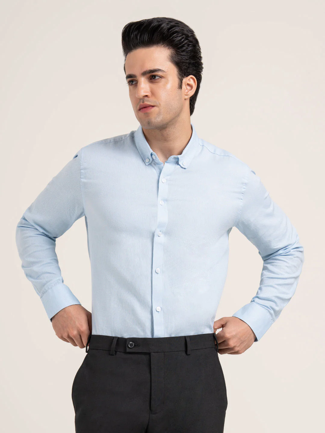 Menâ€™s Solid Cotton Shirt for Everyday Casual Comfort - Image 2