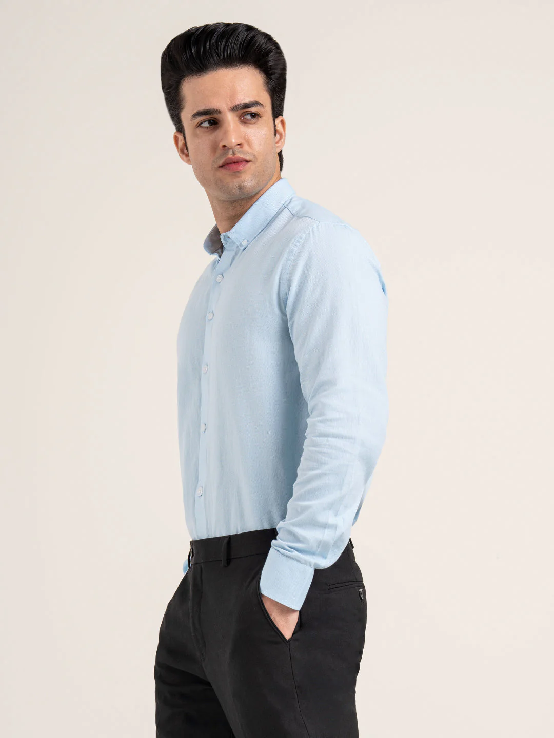 Menâ€™s Solid Cotton Shirt for Everyday Casual Comfort - Image 4