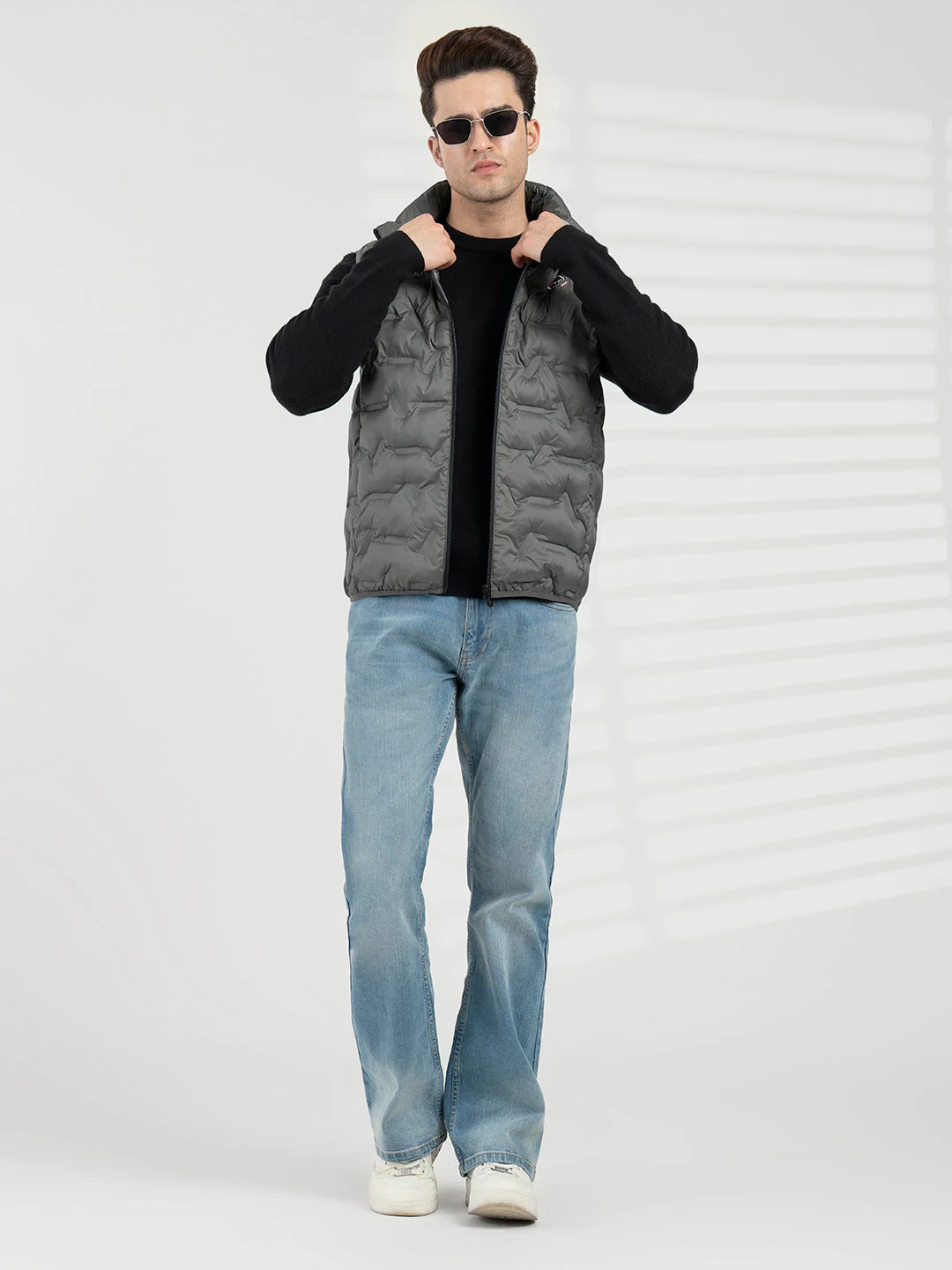Men's Stone Olive Sleeveless Jacket | Winter Heatseal Jackets for Men - Image 5