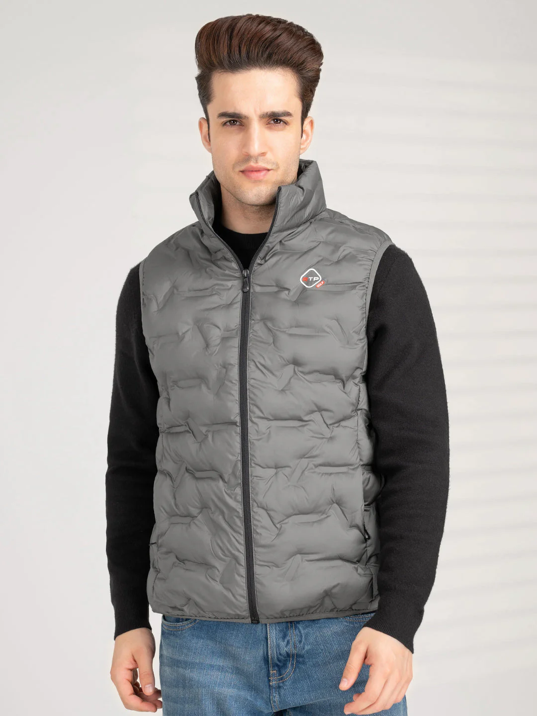 Men's Stone Olive Sleeveless Jacket | Winter Heatseal Jackets for Men - Image 7
