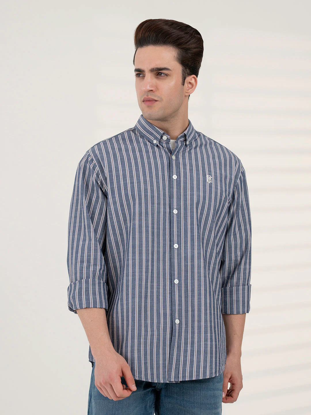 Men's Stripe Shirt | Everyday Smart Casual Look - Image 3