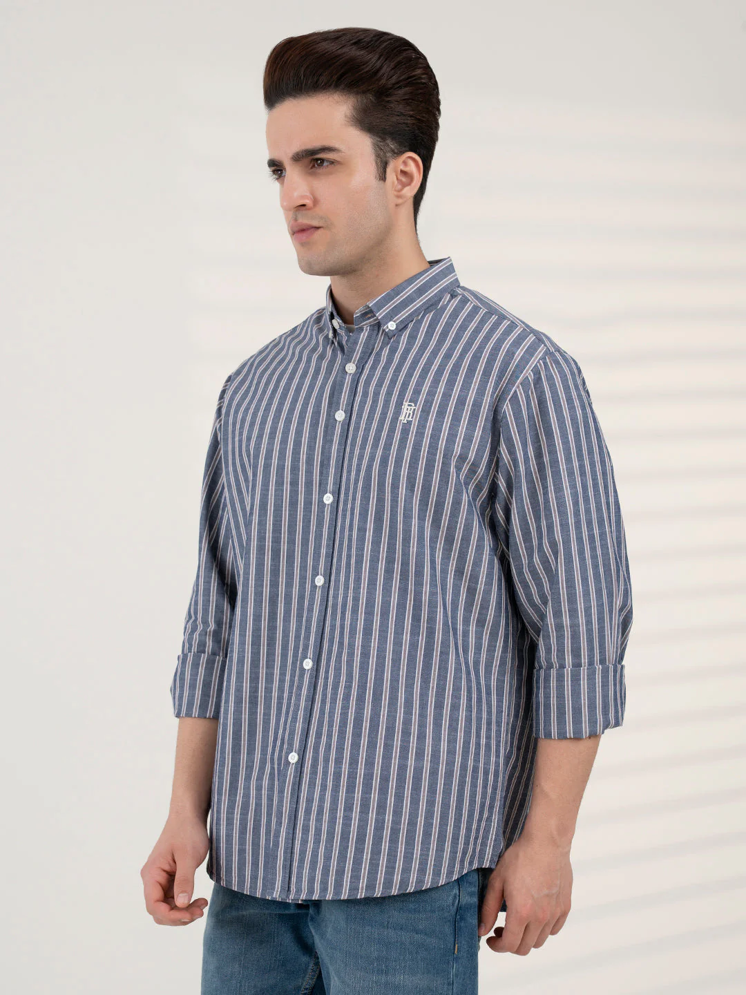 Men's Stripe Shirt | Everyday Smart Casual Look - Image 4