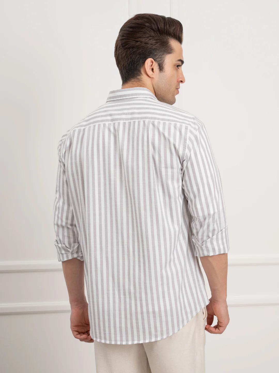 Menâ€™s Striped Cotton Shirt for Casual Everyday Style - Image 5