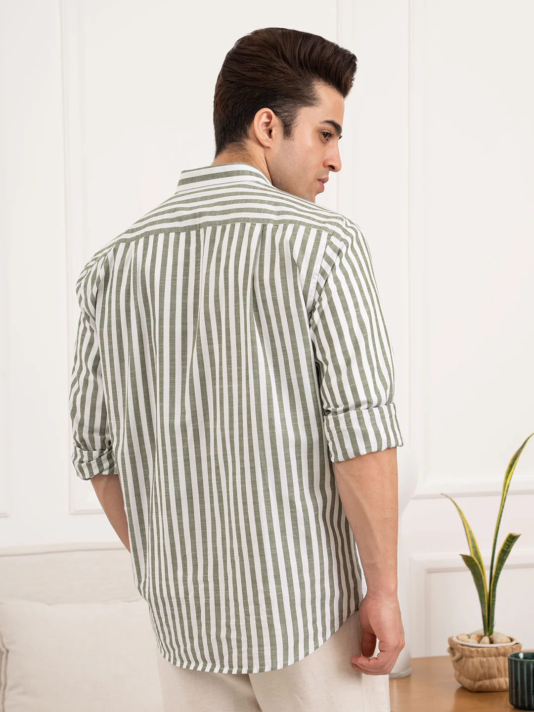 Menâ€™s Striped Cotton Shirt for Casual Everyday Style - Image 5
