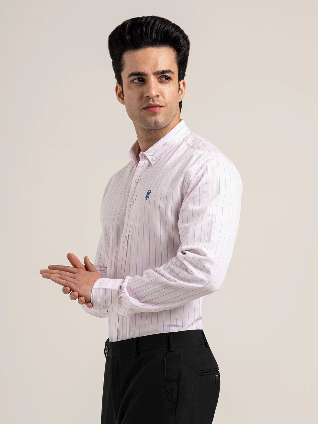 Menâ€™s Striped Cotton Shirt for Effortless Everyday Style - Image 4