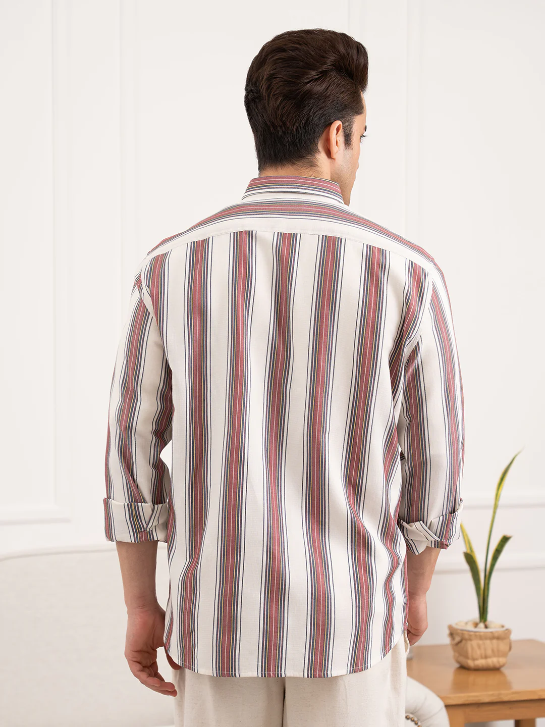 Menâ€™s Striped Cotton Shirt for Effortless Everyday Style - Image 5