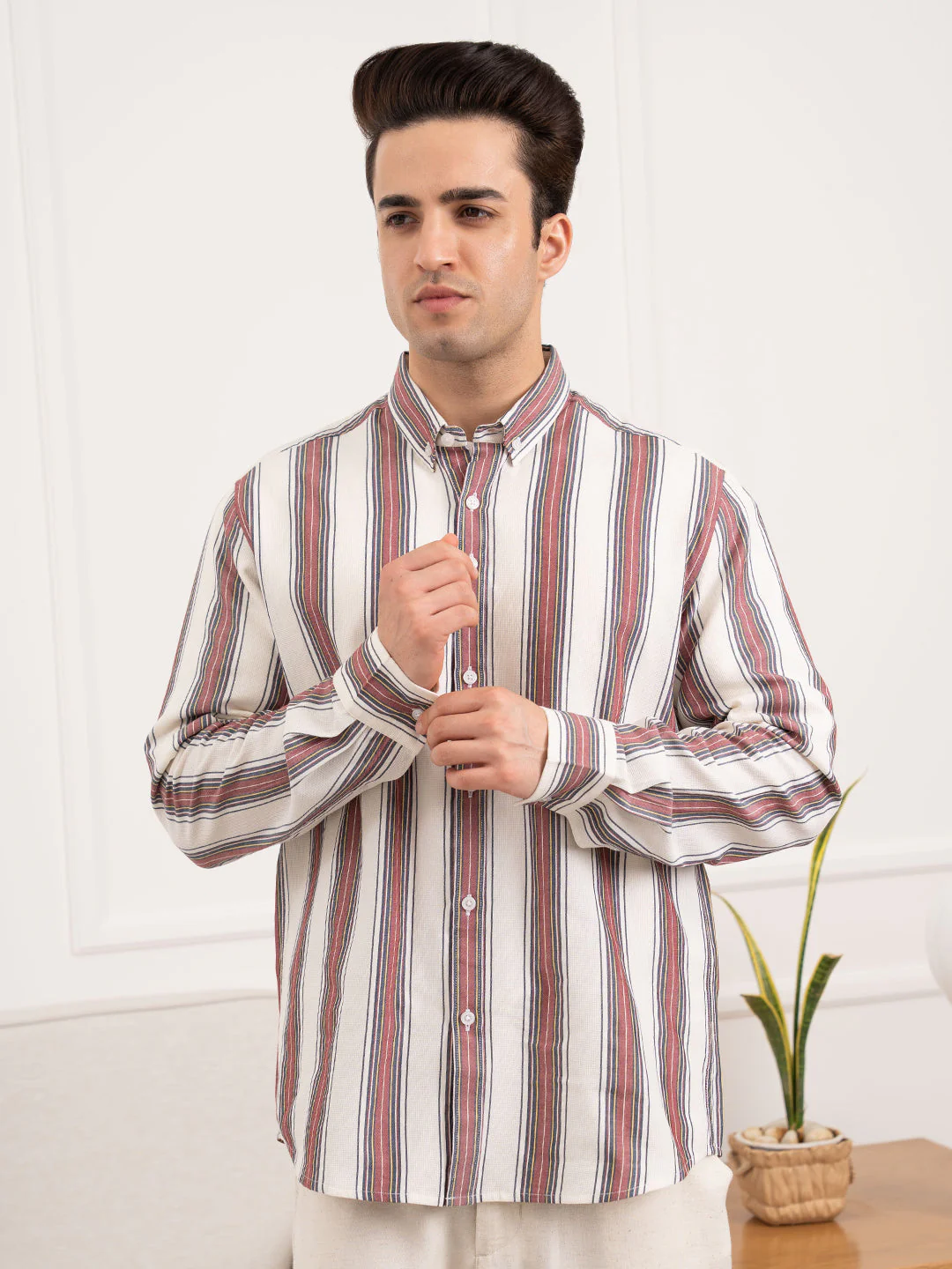 Menâ€™s Striped Cotton Shirt for Effortless Everyday Style - Image 7
