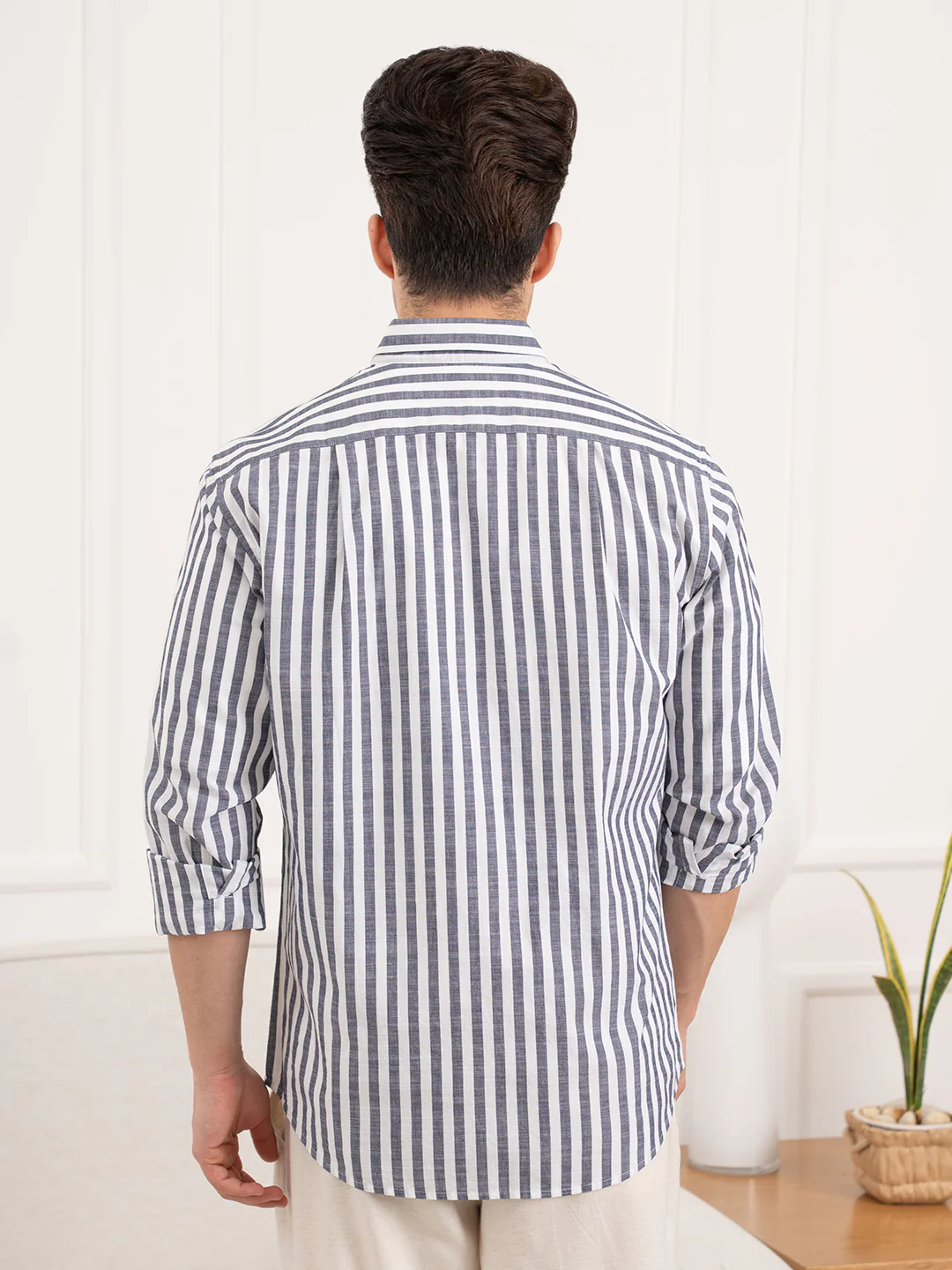 Menâ€™s Striped Cotton Shirt for Casual Everyday Style - Image 5