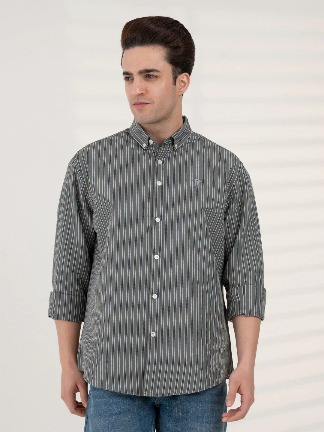 Men's Stripe Shirt | Everyday Smart Casual Look - Image 3