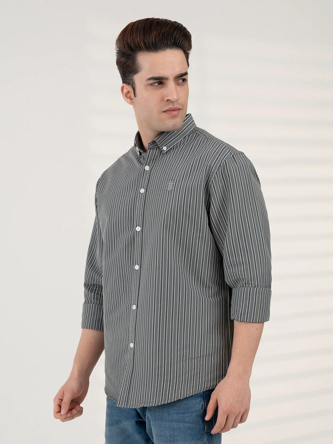 Men's Stripe Shirt | Everyday Smart Casual Look - Image 4