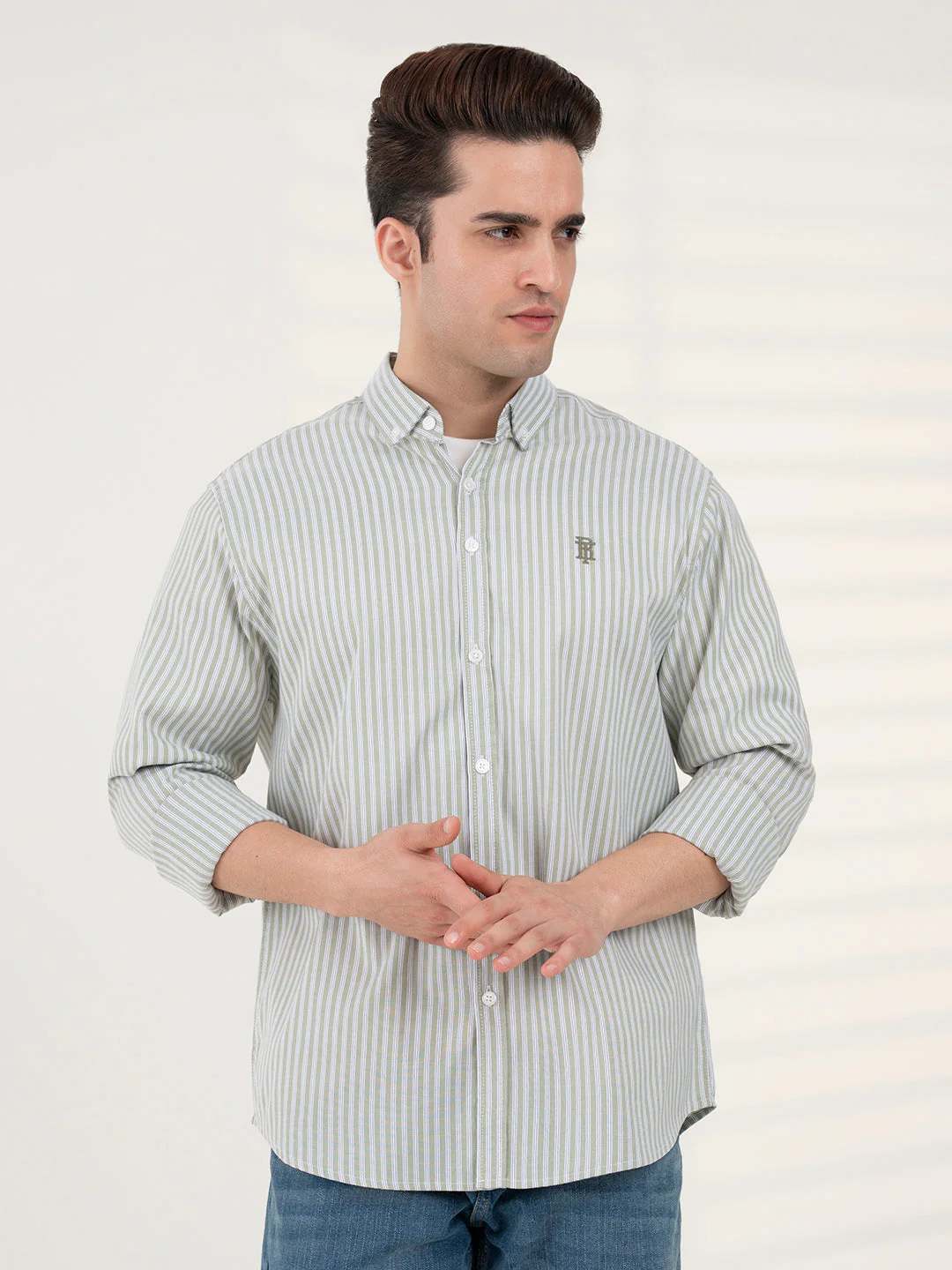 Men's Stripe Shirt | Everyday Smart Casual Look - Image 3