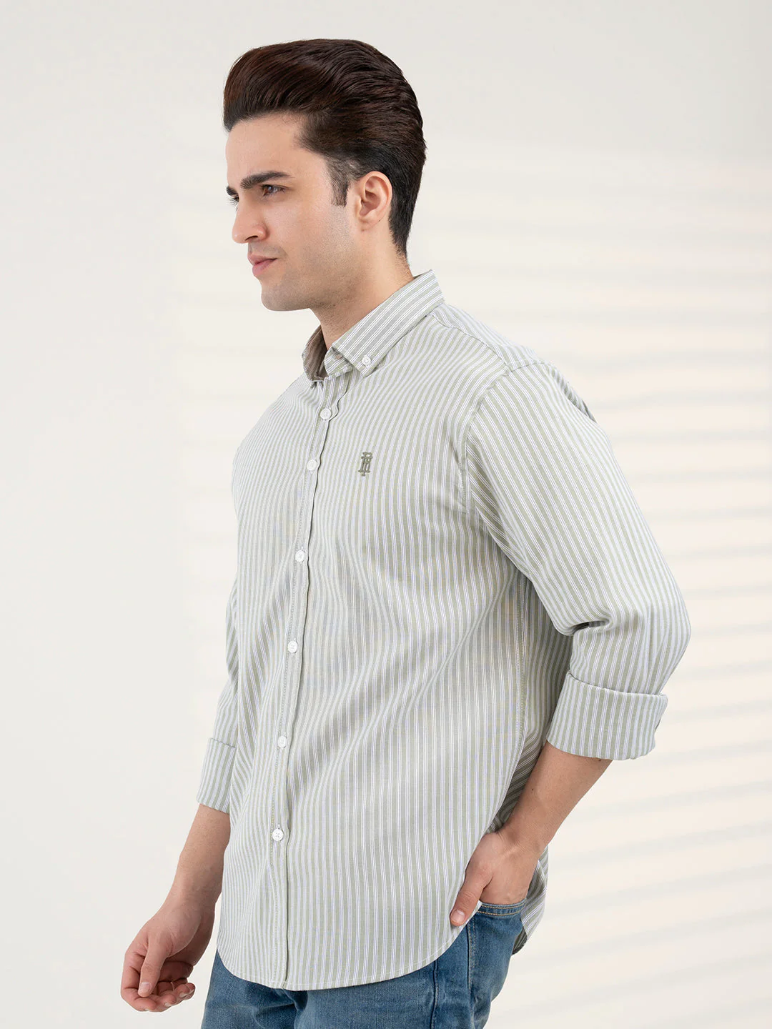 Men's Stripe Shirt | Everyday Smart Casual Look - Image 4
