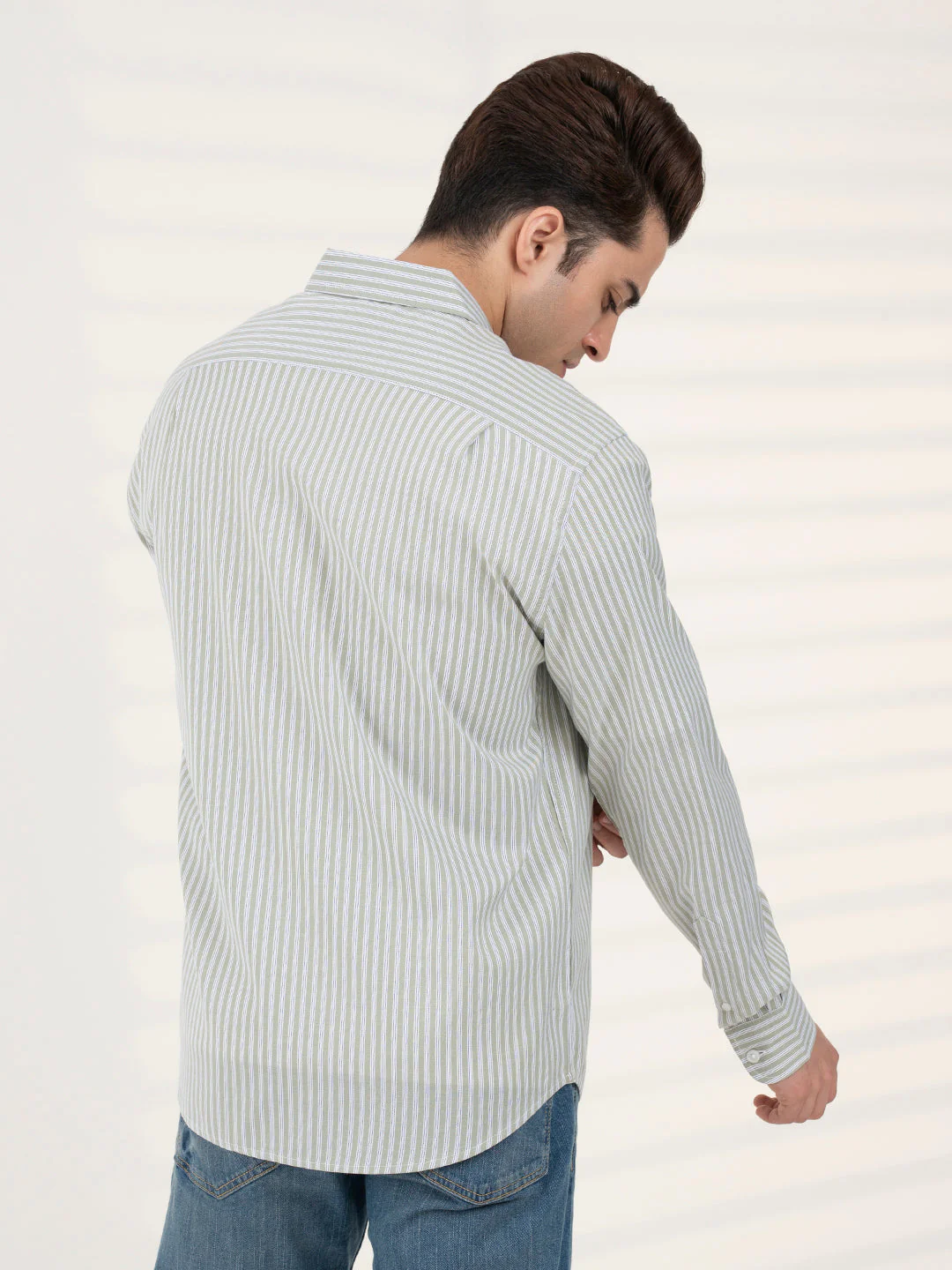 Men's Stripe Shirt | Everyday Smart Casual Look - Image 5