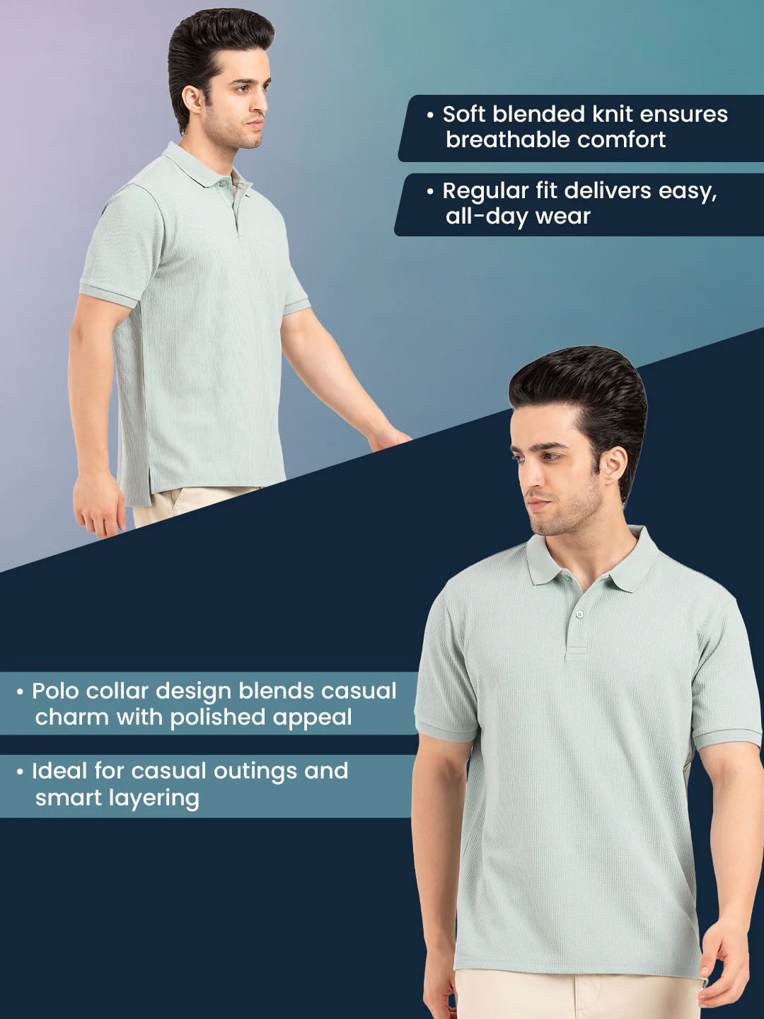 Menâ€™s Structure Polo T-Shirt - Image 2