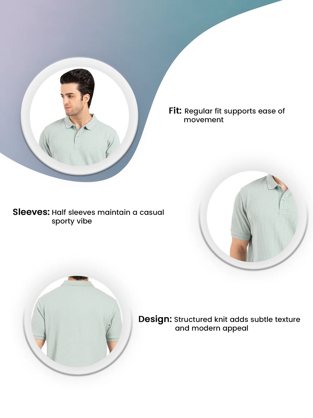 Menâ€™s Structure Polo T-Shirt - Image 3