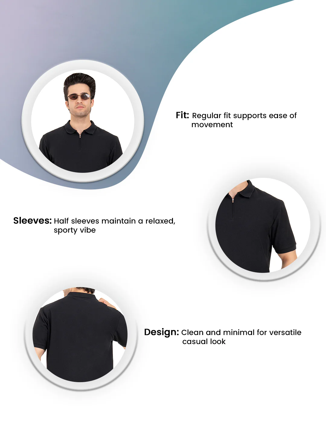 Menâ€™s Structured Cotton Polo T-Shirt - Image 3