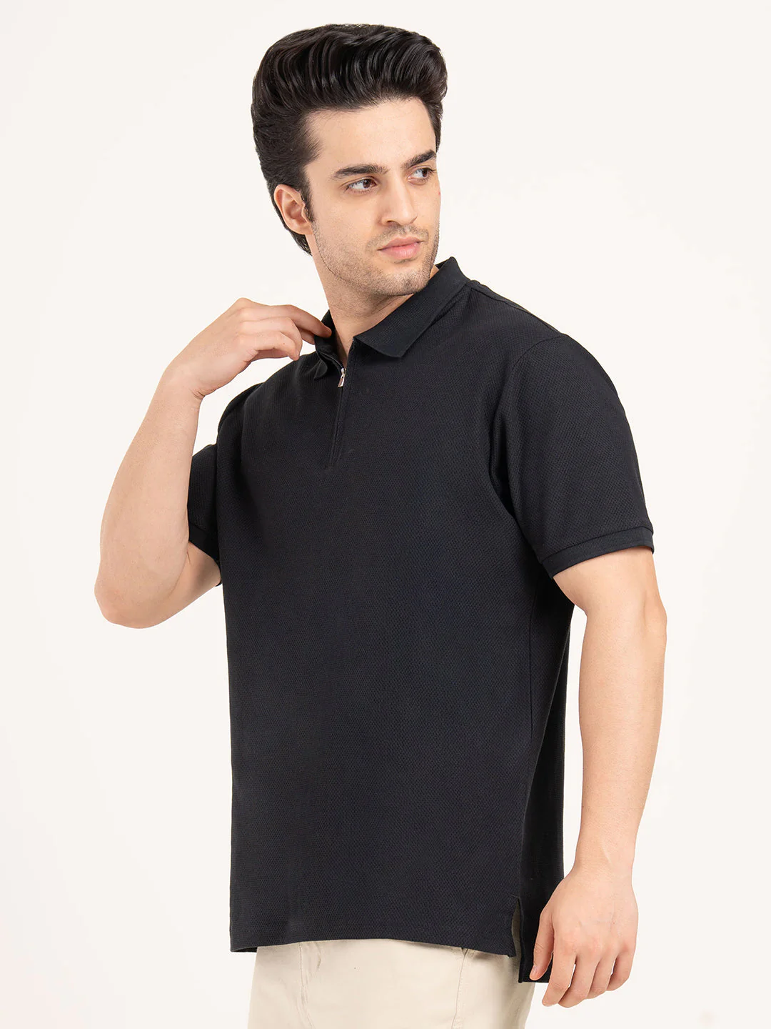 Menâ€™s Structured Cotton Polo T-Shirt - Image 4