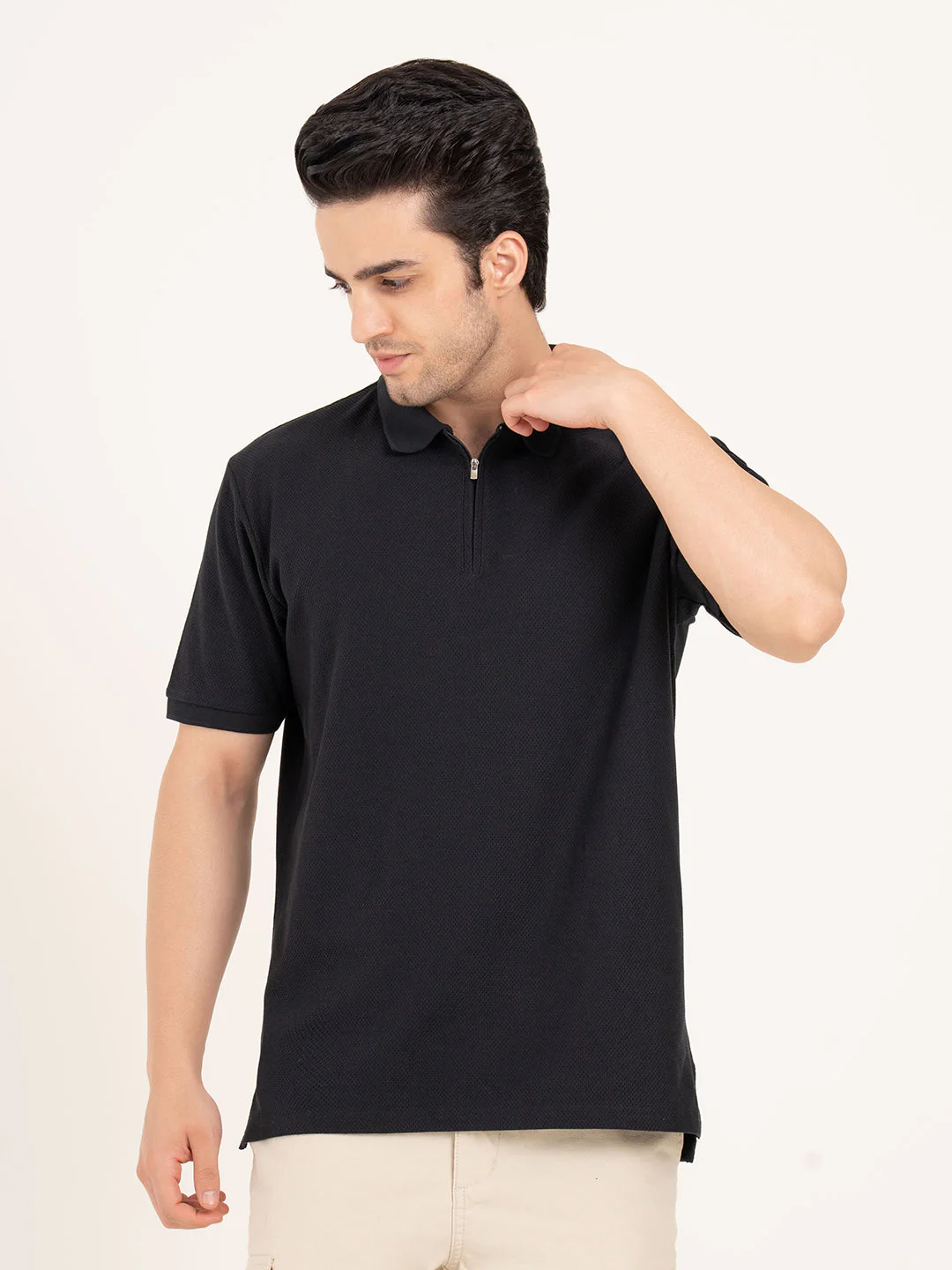 Menâ€™s Structured Cotton Polo T-Shirt - Image 9