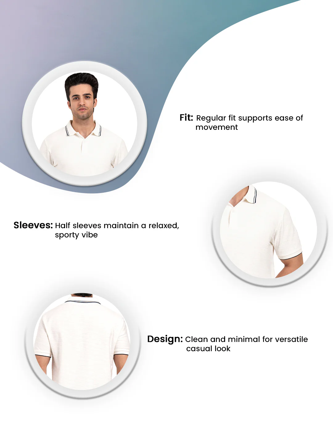 Menâ€™s Structured Cotton Polo T-Shirt - Image 3