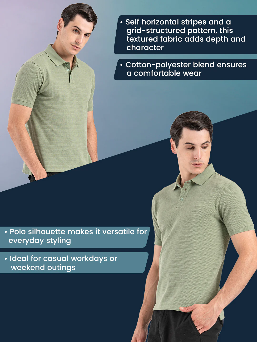 Men's Structured Polo T-Shirt - Image 2