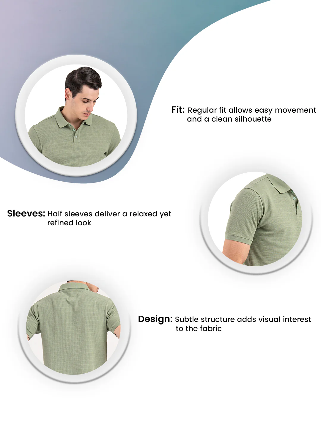 Men's Structured Polo T-Shirt - Image 3
