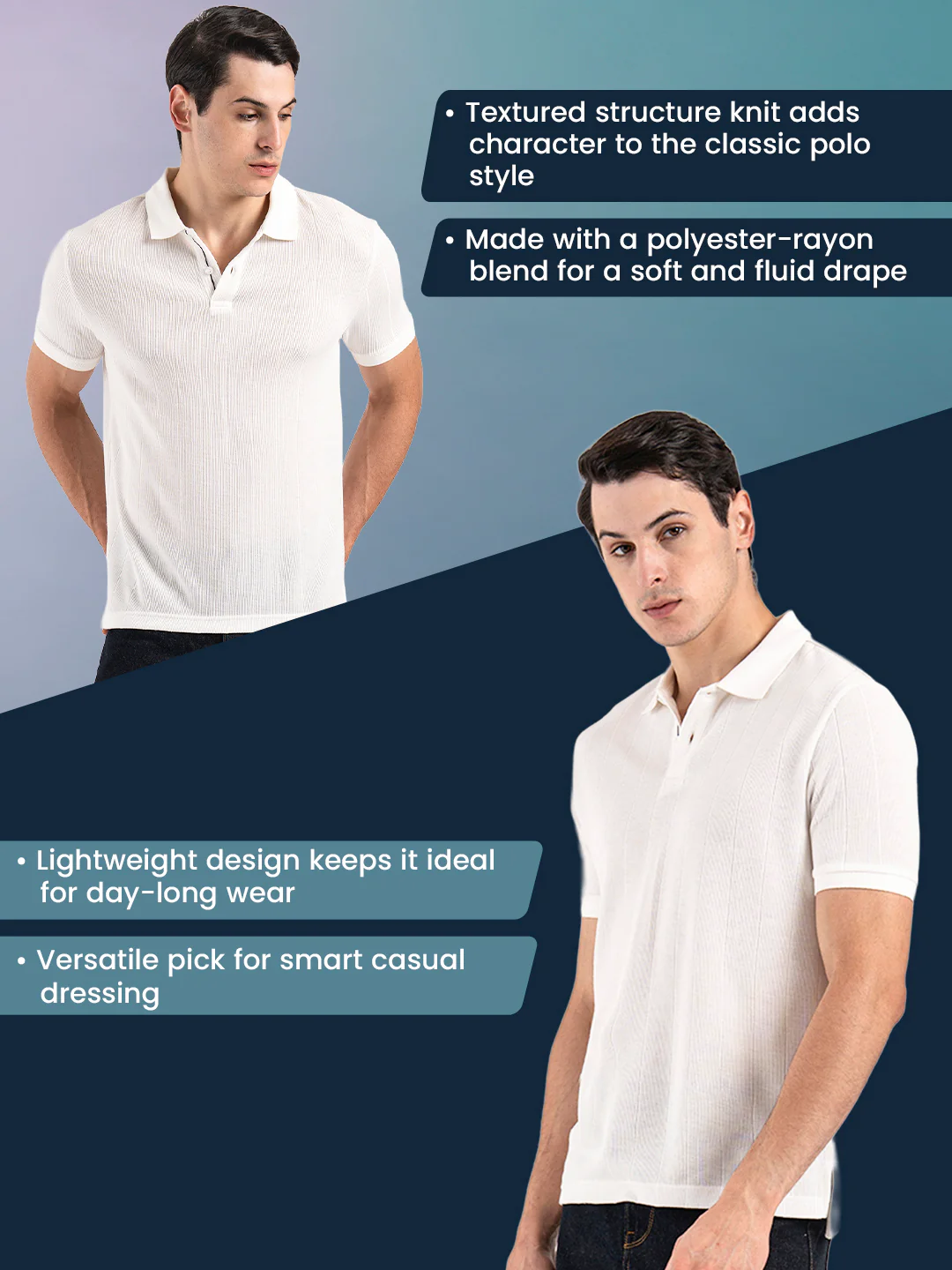 Men's Structured Polo T-Shirt - Image 2