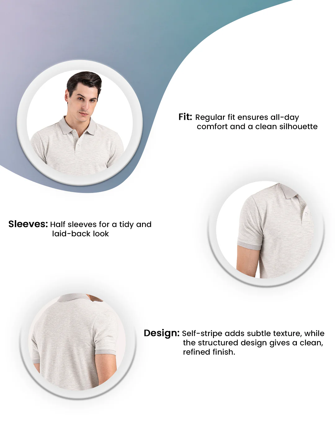 Men's Structured Polo T-Shirt - Image 3