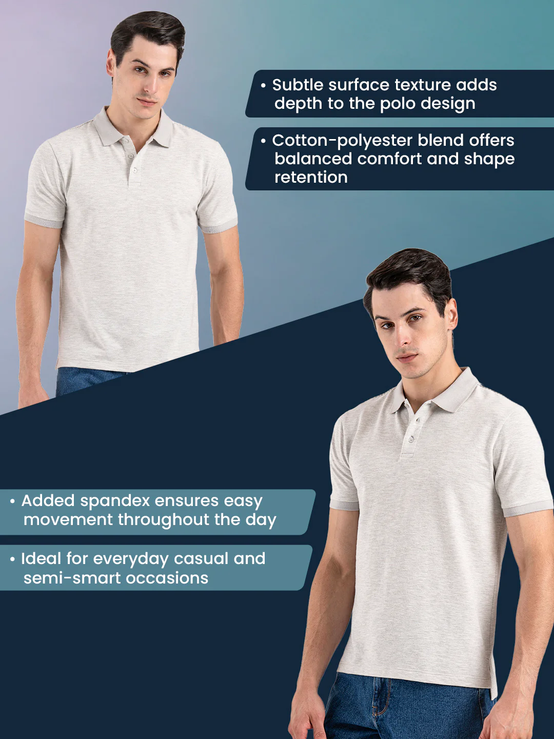 Men's Structured Polo T-Shirt - Image 2