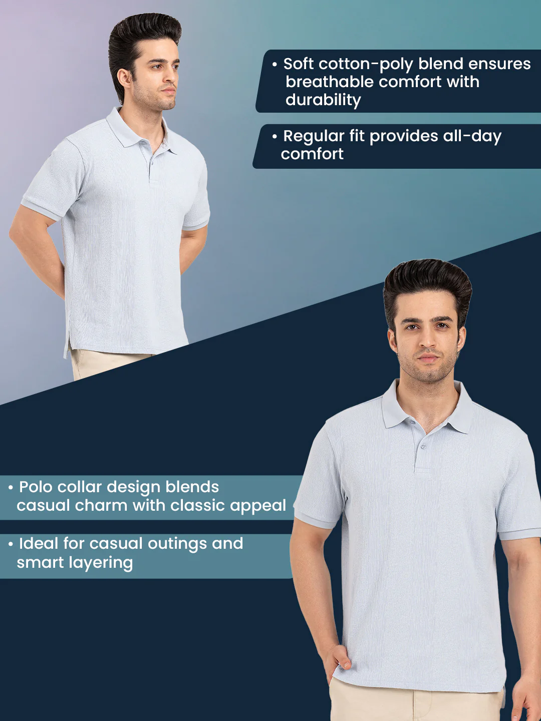 Menâ€™s Structured Polo T-Shirt - Image 2