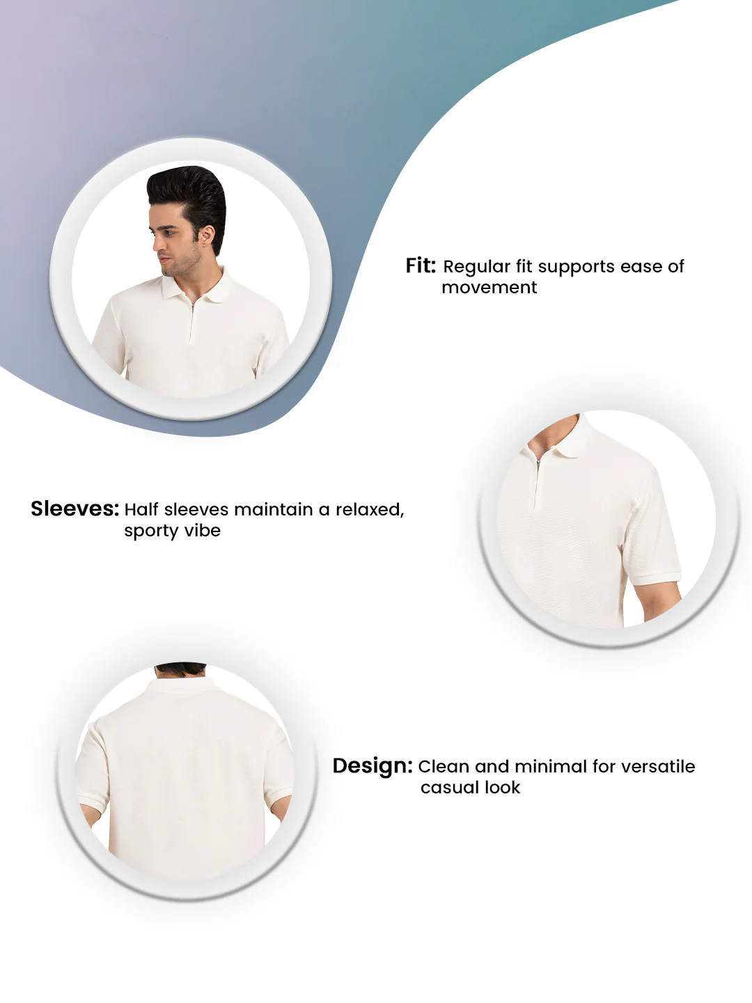 Menâ€™s Structured Cotton Polo T-Shirt - Image 3
