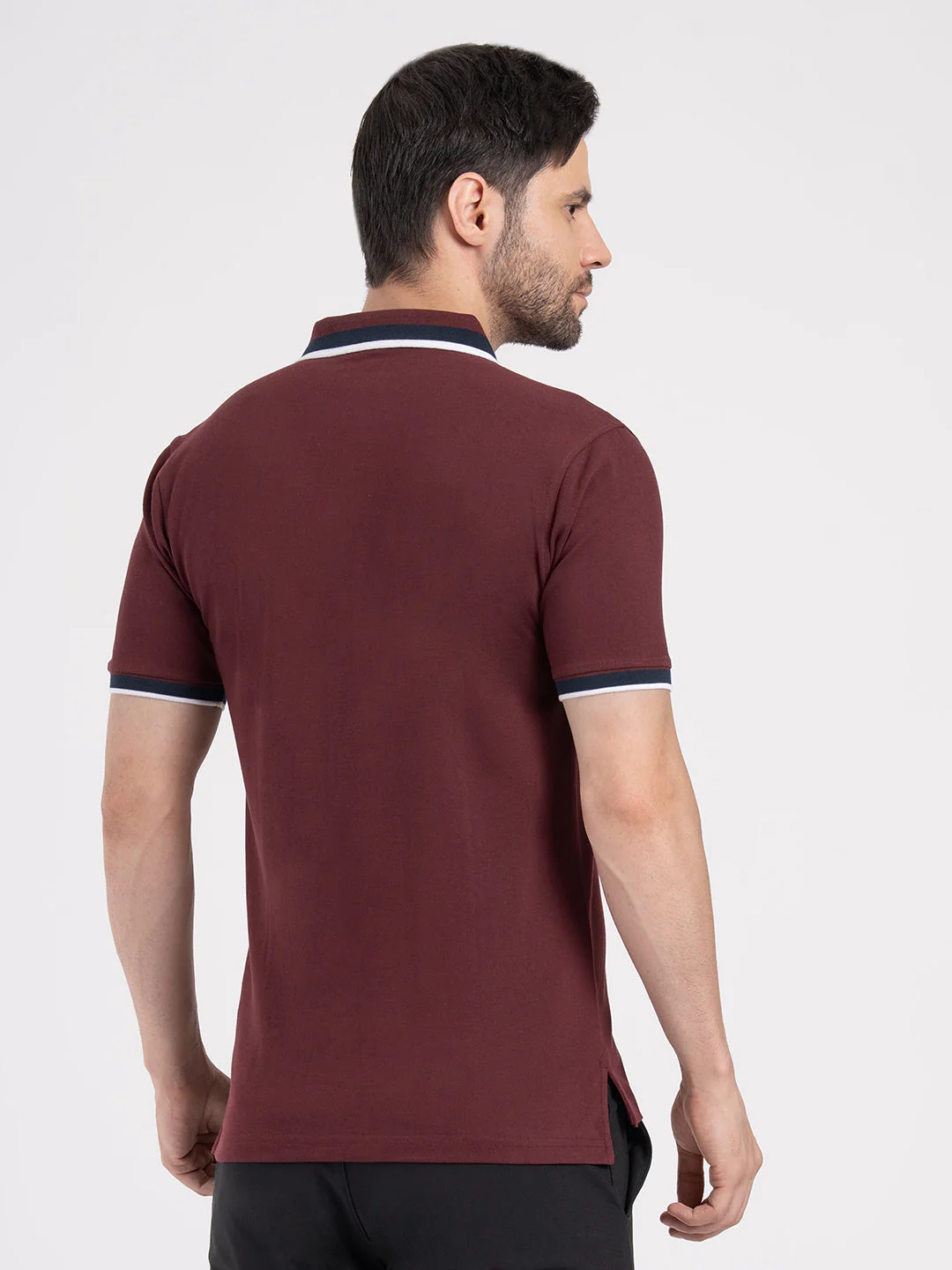 Mens Two Tone Tipping Polo T-Shirt - Image 5