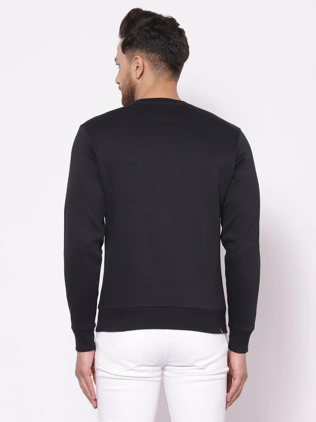 Men's Typographic Black Sweatshirt - Image 3