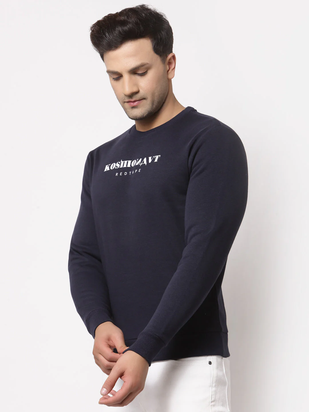 Men's Typographic Dark Navy Sweatshirt - Image 2
