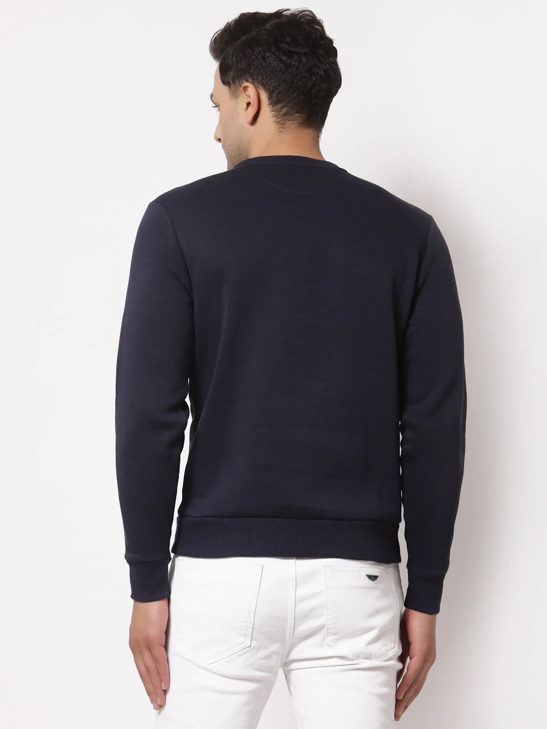 Men's Typographic Dark Navy Sweatshirt - Image 3