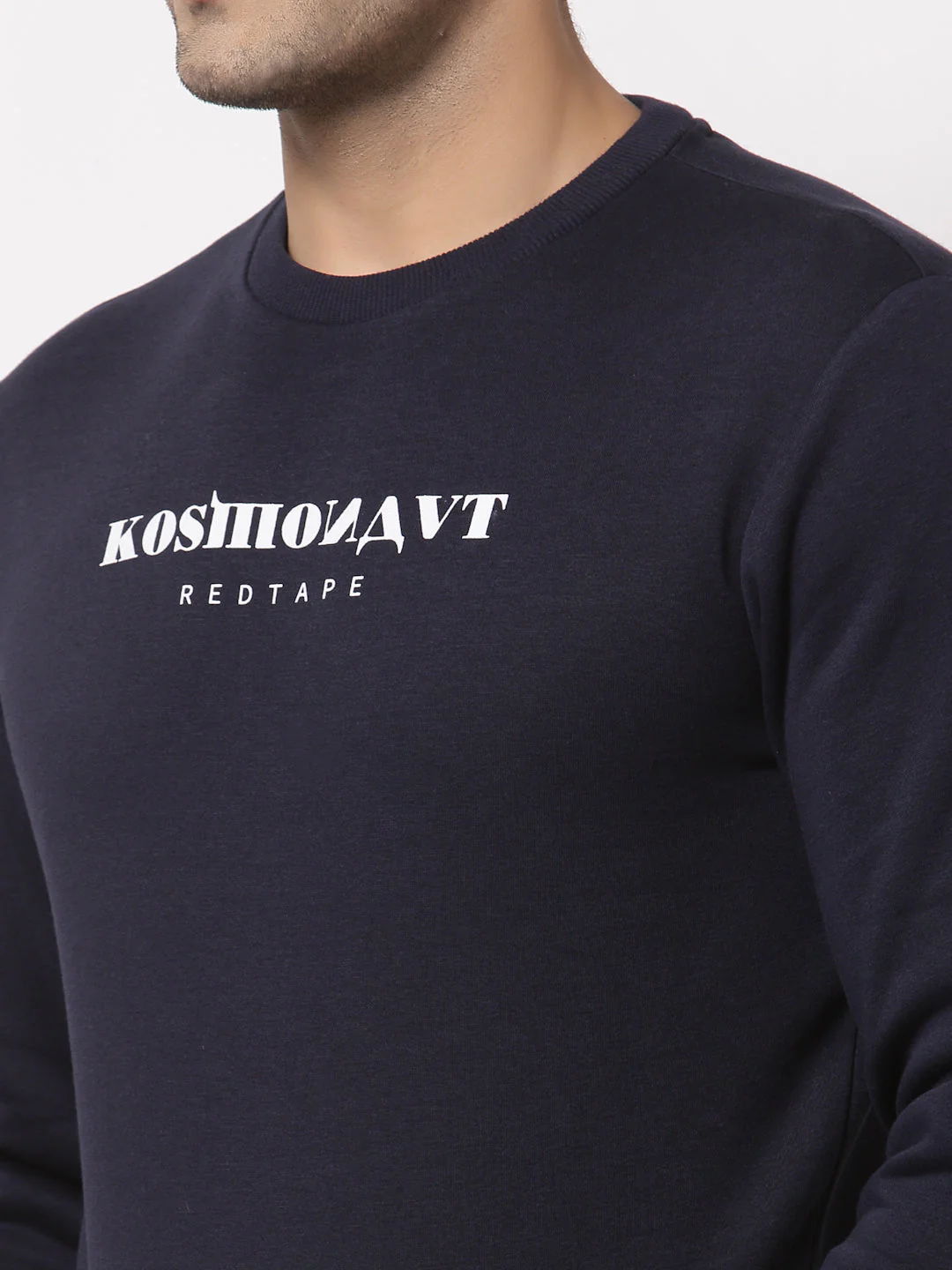 Men's Typographic Dark Navy Sweatshirt - Image 4