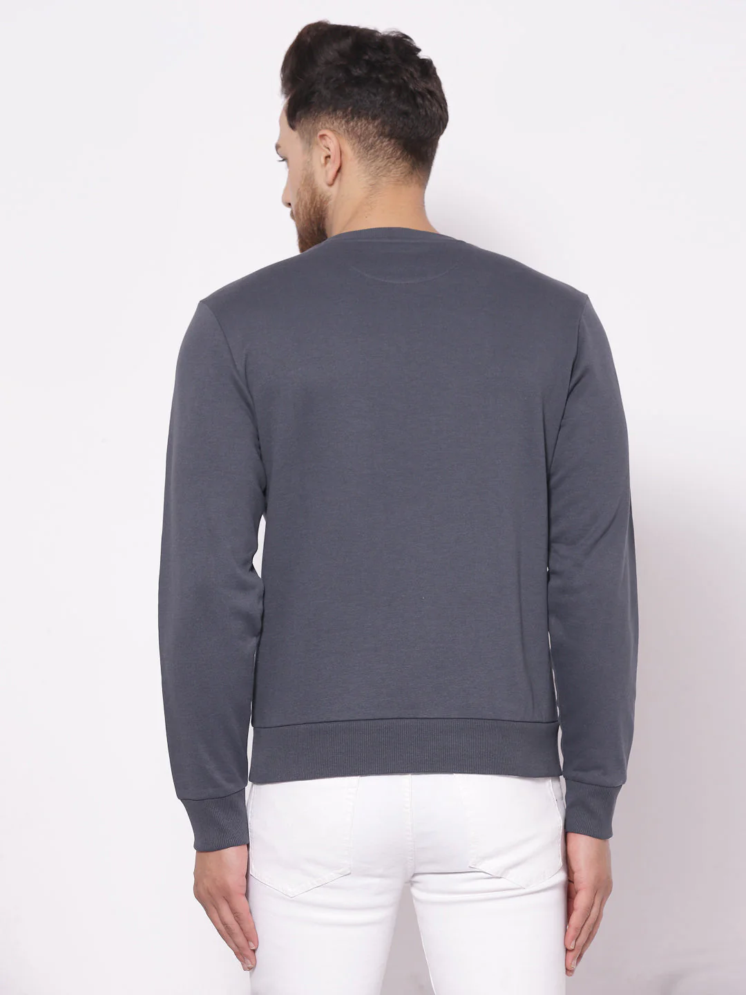 Men's Typographic Space Grey Sweatshirt - Image 3
