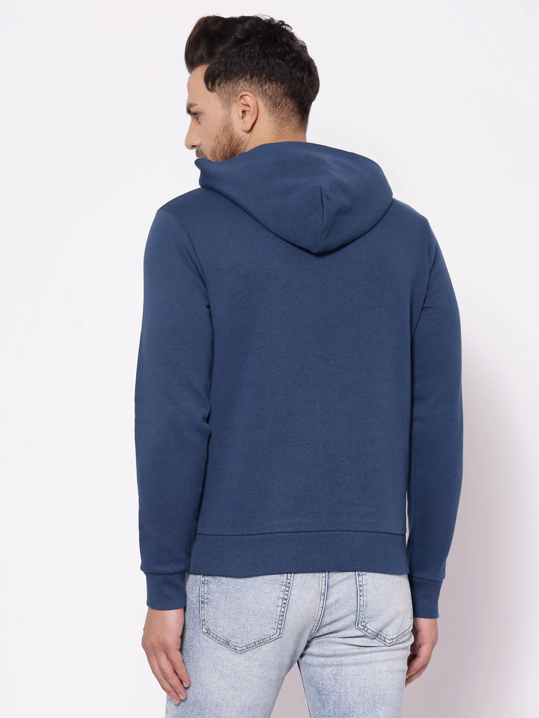 Men's Typographic Teal Hoodies - Image 3