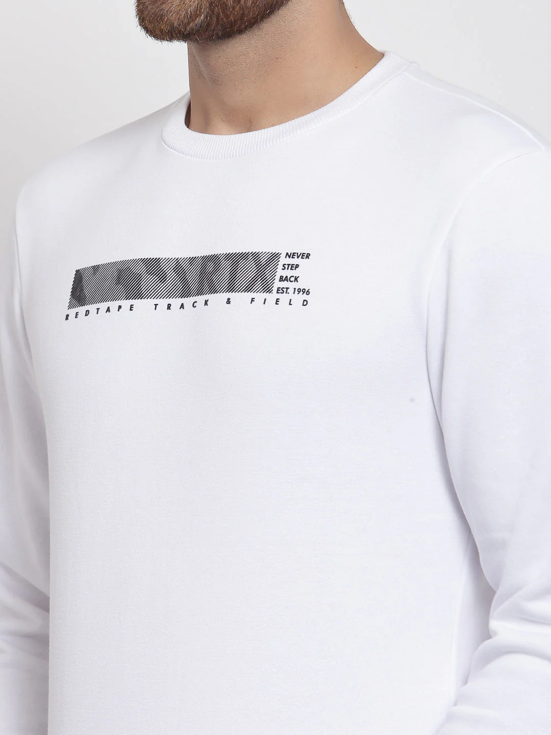 Men's Typographic White Sweatshirt - Image 5