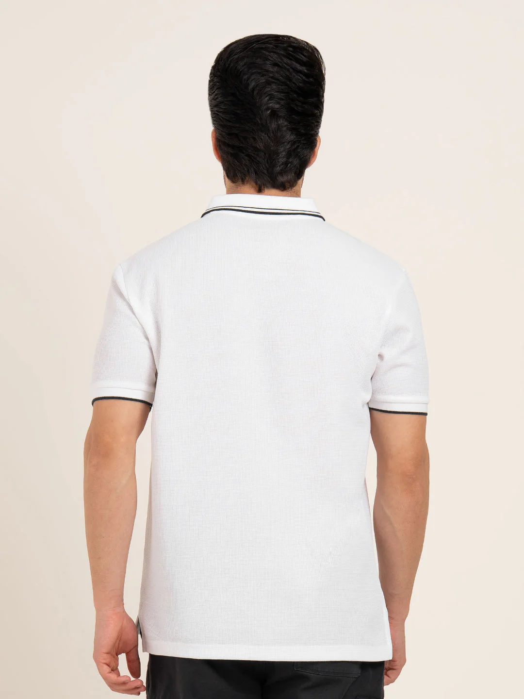 Menâ€™s Waffle Structure Polo T-Shirt - Image 5
